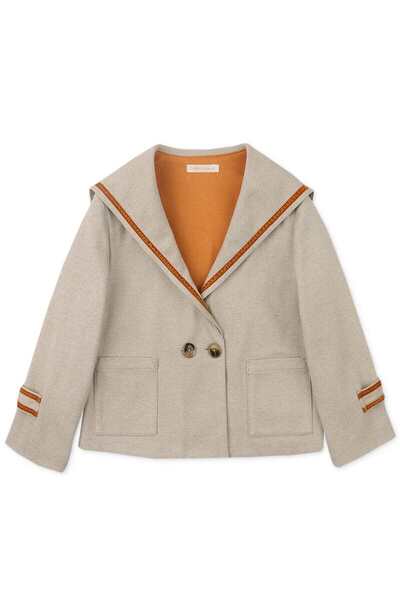 Gingersnaps جاكيت بناتي سادة مع جيوب