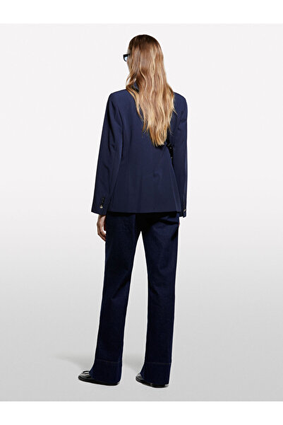 Sisley Women's Viscose Blended Button Detailed Blazer Jacket 325A2Kvxlw037-Sis06U