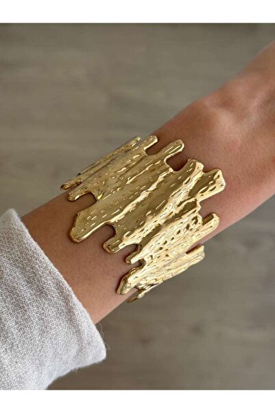 İREM YILDIZ Zikzak Model Gold Kelepçe