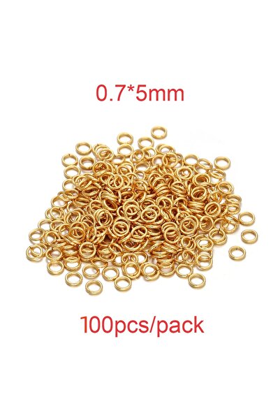Choice Gold-0.7x5mm 100pcs 30-200Pcs 3-25mm Stainless Steel Split Ring Open Single Loops Jump Rings Connect