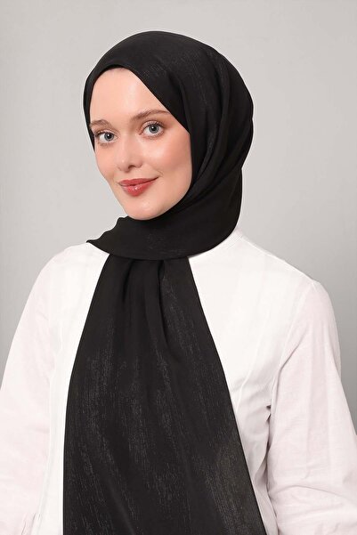 Levidor Siyah Simli Elmas Şal