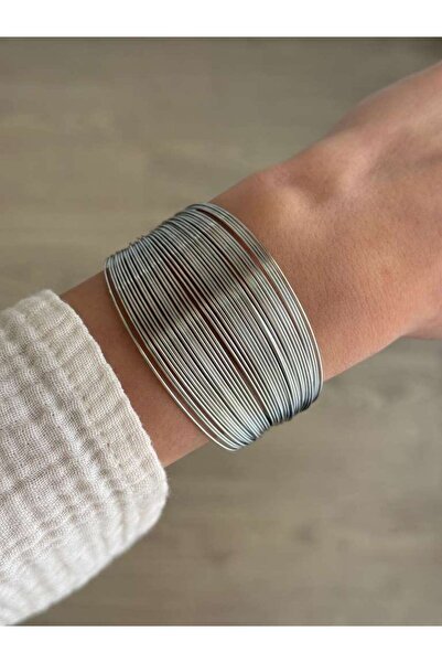 İREM YILDIZ Trend Desen Silver Kelepçe