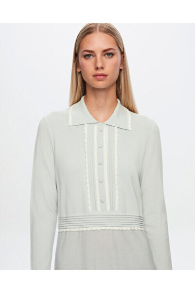 MISS DALIDA T24Y-4004 Gömlek Yaka Klasik Elbise 1293-SALMON