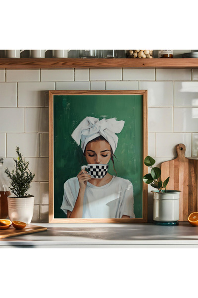 Tuba Decor Tablou de bucătărie dintr-o singură bucată cu rama din lemn