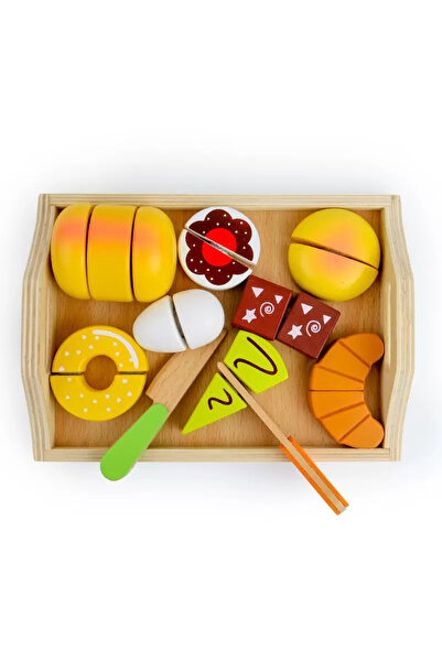 Krista Set de feliere pentru desert, 11 piese, lemn