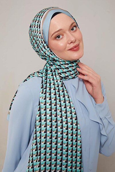 Levidor Mint green three-dimensional pattern club shawl