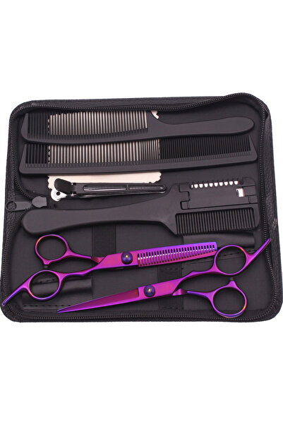 Choice3 مقص شعر C1001ZiK-D6.0 مقاس 6.0 بوصة، مقص قص احترافي، مشط حلاقة وتخفيف...