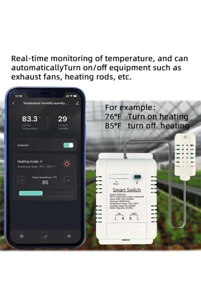 Choice Tuya Smart WiFi Switch Wireless 16A Control Thermostat and Temperature Humidity Monitoring With E...