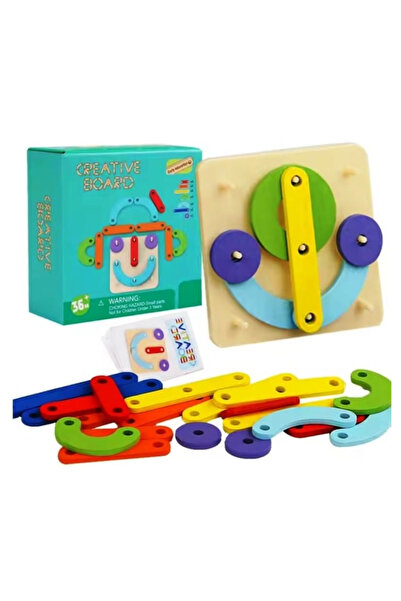 Krista Geoboard de joc Montessori - Tablă creativă, din lemn