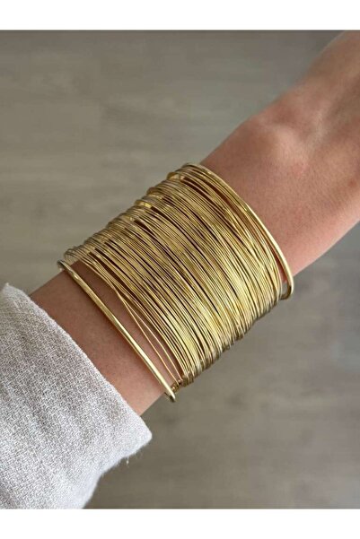 İREM YILDIZ Tel Model Zarif Gold Kelepçe