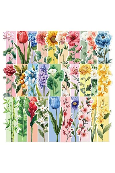 OBRO Set of 30 Floral Bookmarks – Cardstock Reading Markers for Book Lovers, 13×5 cm