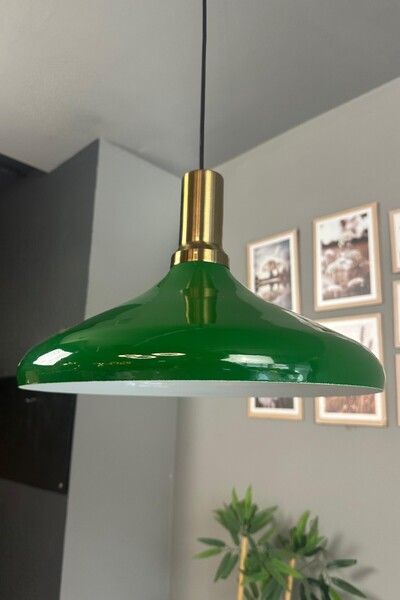 Bamyum Champion Yeşil Eskitme Fener Başlık Tekli Avize Sarkıt Salon Mutfak Bu...