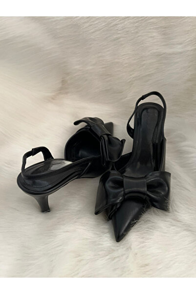 atlantik ayakkabı fiyonk detaylı topuklu ayakkabı