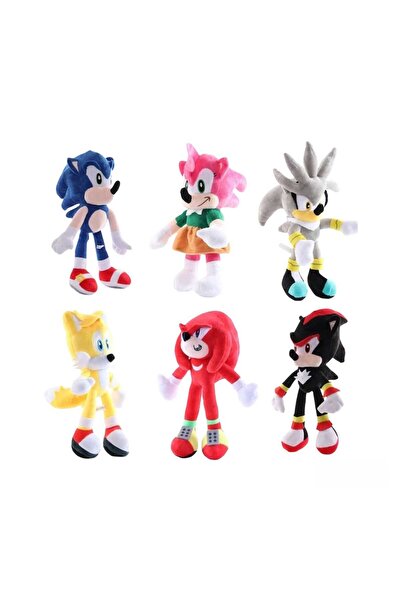 Virtual Trend Set 6 mascote din plus Virtual Trend®, Ariciul Sonic si Prietenii ,28 cm