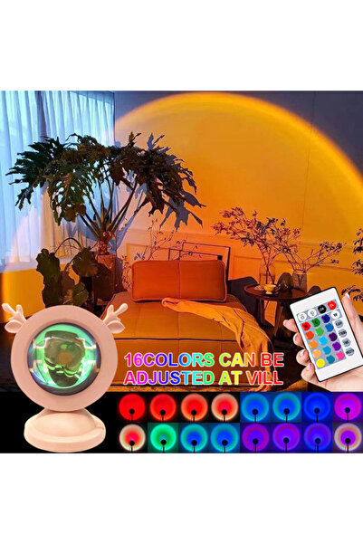 HALAMODO مصباح طاولة وردي اللون مع وهج مضيء