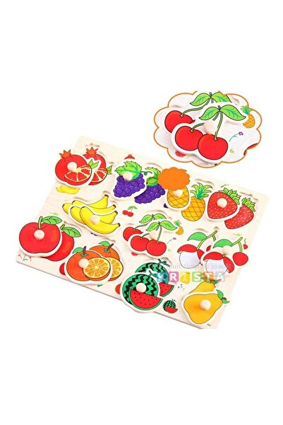 Krista Ξύλινο παζλ με φρούτα και εικόνες