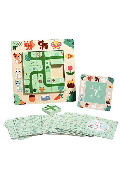 Krista Joc de puzzle logic Montessori „Găsește calea”, din lemn