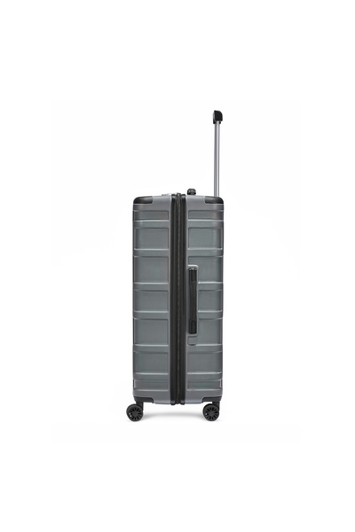 Vip Cyprus 8 Wheel Hard-Shell Luggage, Grey ,Durable Design with TSA Lock, Lightweight (Medium Size)