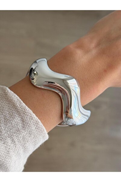 İREM YILDIZ Şık Model Silver Kelepçe