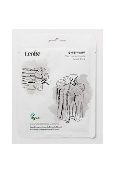Ecobe Mască facială coreeană cu cărbune activ - Detoxifiere și purificare, în...