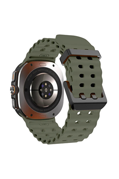 Choice سوار سيليكون رياضي بديل لساعة جالاكسي ووتش ألترا باللون الأخضر العسكري...