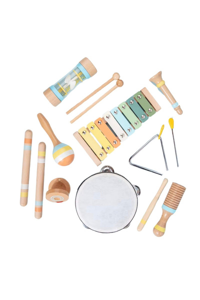 Krista Montessori set of 9 wooden musical instruments for children