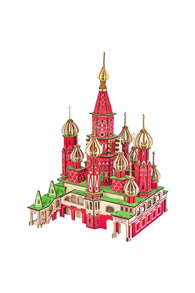 Krista Machetă 3D din lemn a Catedralei Vasile Blajenii din Piața Roșie din M...