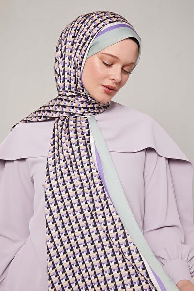 Levidor Su Yeşili Üç Boyut Desen Club Şal