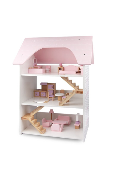 Krista Κουκλόσπιτο, 3 ορόφων, Μεγάλη Ροζ Βίλα, ξύλινο, 19004