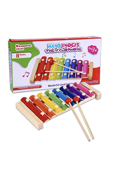 Krista Πολύχρωμο ξύλινο ξυλόφωνο με 8 ήχους