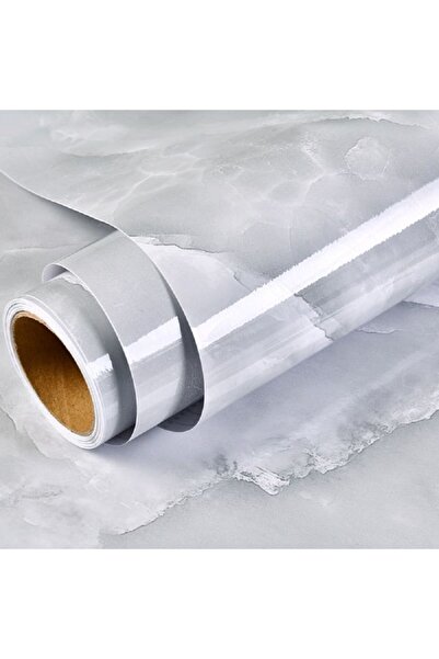 HALAMODO Grey Waterproof Self-Adhesive Kitchen Countertop Wallpaper 60x200cm