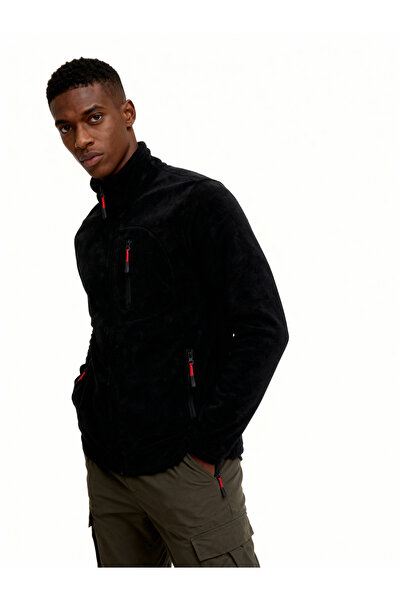 Dechers Men's Extreme Windproof Outdoor Full Zip Fleece Jacket with Pockets E223