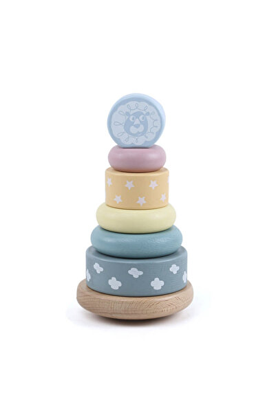 Krista Μοντεσσόρι παστέλ πύργος, 6 τεμάχια, ξύλινος
