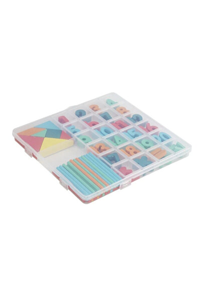 Krista Cutie de învățare cu tangram, numere, semne matematice, din lemn