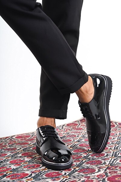 depderi أحذية رجالية كلاسيكية من الجلد اللامع مناسبة لبدلات العريس والبدلات الرسمية