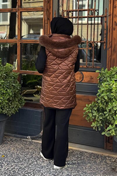 Moodbasic Kapitone Yelek MB28.77 Fındık