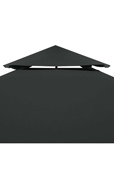 vidaxl 2-Tier Gazebo Top Cover 310 g/m² 4x3 m Anthracite