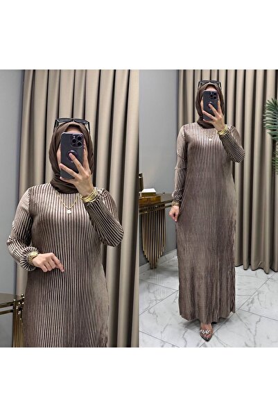 Sum PİLİSELİ KADİFE ELBİSE