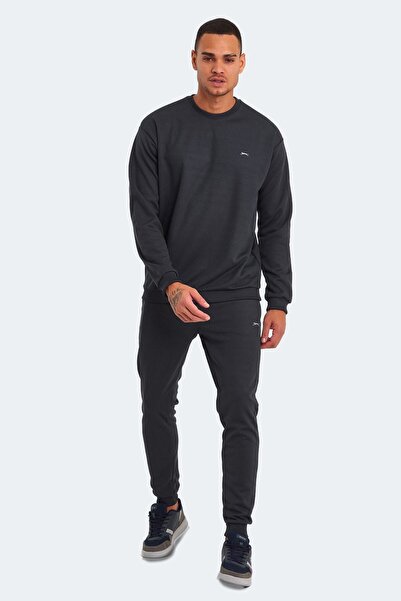 Slazenger Offender Ktn Men's Dark Gray Tracksuit Set with Pockets