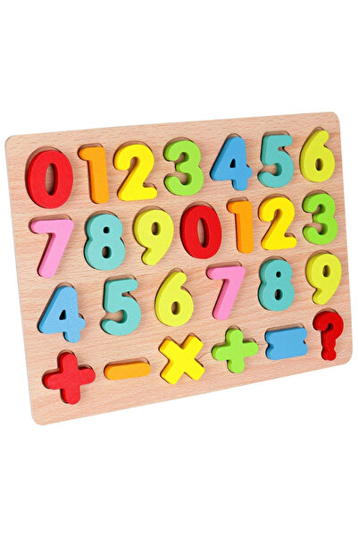 Krista Puzzle 3D din lemn cu numere și semne matematice