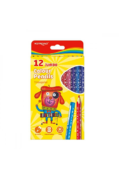 KEYROAD Jumbo wooden colors, 12 colors