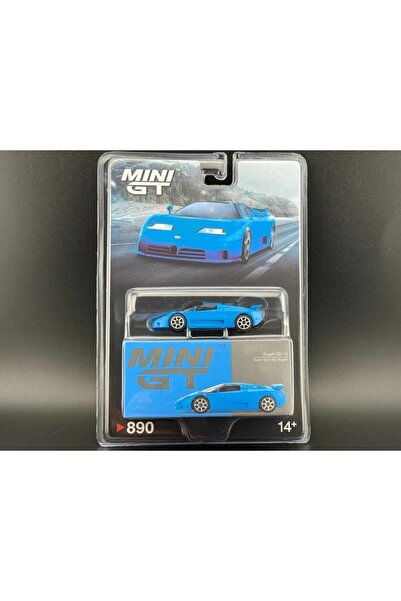 mini gt BL 890 Bugatti EB110 Super Sport Blue 1/64 Model Araba