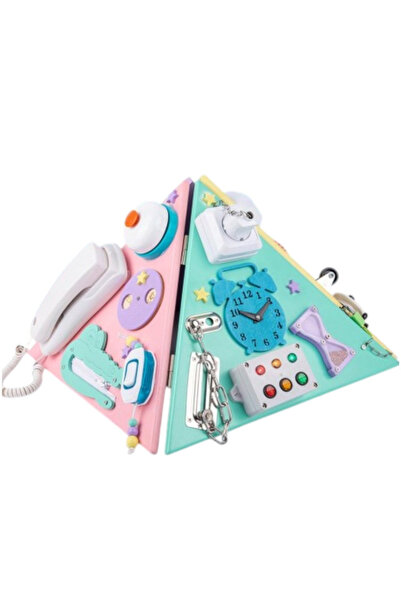 Krista Piramidă Montessori din lemn cu 25 de activități - Ține-l ocupat și în...