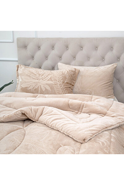 sadir Linda Luxury Velvet Winter Duvet Set, Single and a Half, 4 Pieces