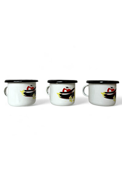 Emailul Medias Enameled coffee cup, vegetable decoration