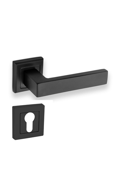 Nobel Max Avanti Kapı KoluMatsiyah Kare Rozetli Yale Sağ