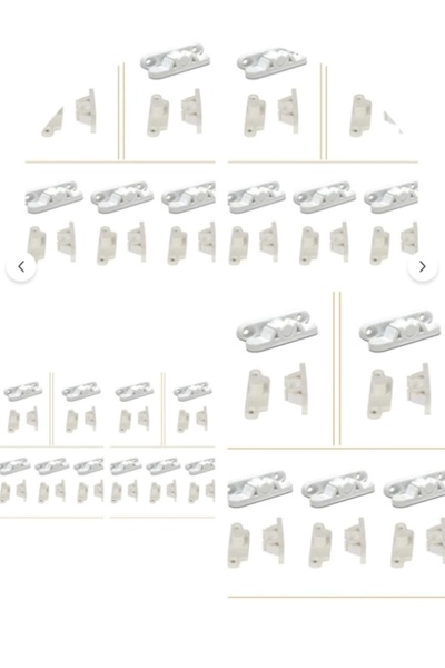 Günalp Pvc Aksesuar قفل نافذة باب من البي في سي باللون الأبيض