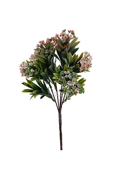 Yapay Çiçek Deposu Yapay Çiçekli Defne Bitkisi 35 cm Yeşil - Pembe