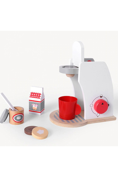 Krista Aparat de cafea espresso din lemn de jucărie