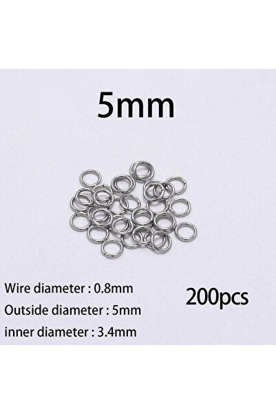 Choice 0.8 x 5mm 200pcs 30-200Pcs 3-25mm Stainless Steel Split Ring Open Single Loops Jump Rings Connector